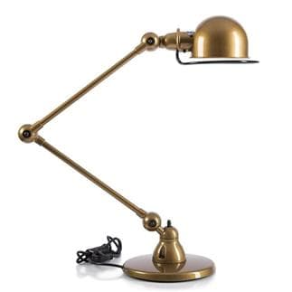 Lampe de bureau dorée EB27 de E. Bucquet, Contract&More