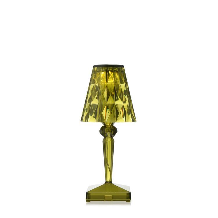 BATTERY-Lampe baladeuse LED d'extérieur rechargeable H26cm Vert Karte