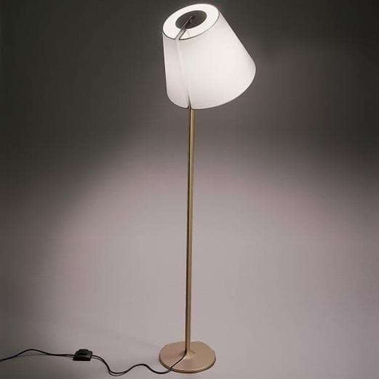 Lampadaire Bronze abat-jour orientable H137,5cm MELAMPO écru