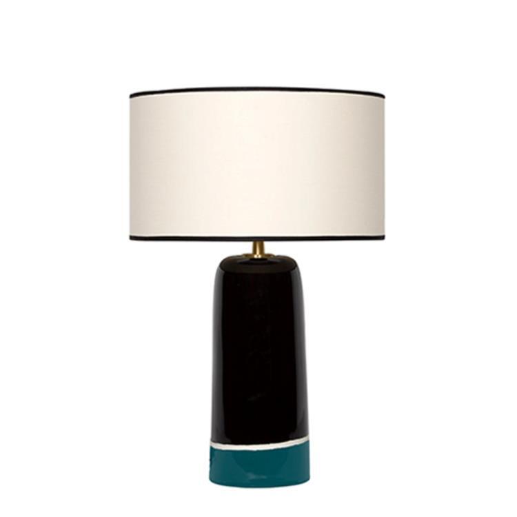 Lampe à poser Céramique & Coton H57,5cm SICILIA Bleu